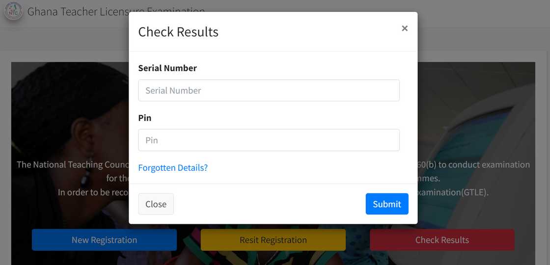 NTC exam results check