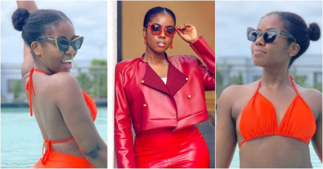 MzVee erupts a stir as she drops bikini photos flaunting her fresh backside in swimming pool