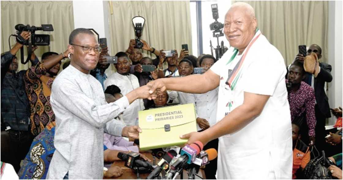 John Mahama's flagbearer nomination forms were filed by Prof Alabi John Mahama's flagbearer nomination forms were filed by Prof Alabi
