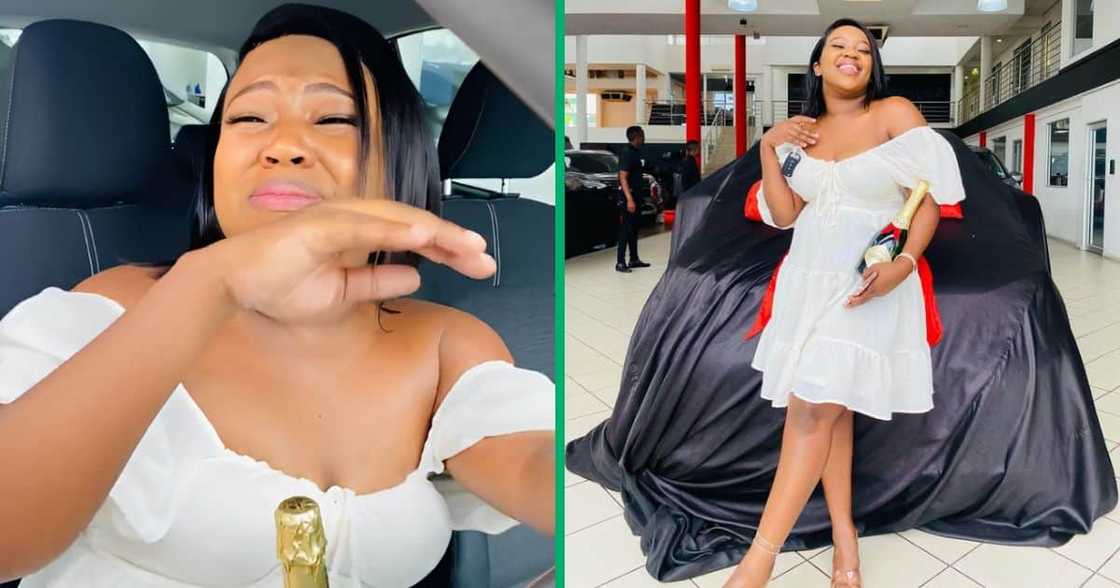 A TikTok video captured a cute moment of a woman battling emotions as she got her brand-new Kia Picanto. A TikTok video captured a cute moment of a woman battling emotions as she got her brand-new Kia Picanto.