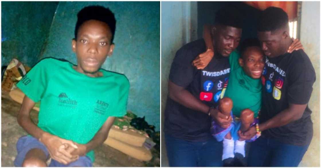 Ghanaian man Paul Opong who has crawled all his life Ghanaian man Paul Opong who has crawled all his life