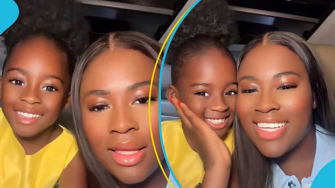 Fella Makafui, Island Frimpong, Fella Makafui and her daughter, Fella Makafui and Island Frimpong hanging out