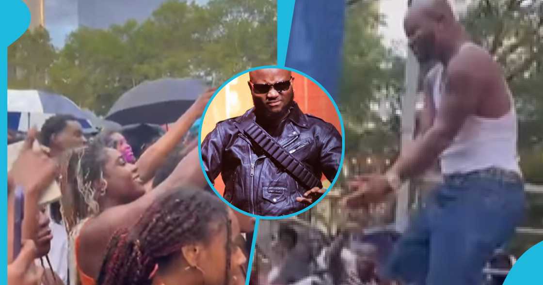 King Promise pulls massive crowd in the rain at US concert