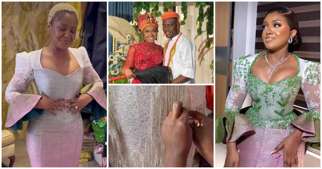 Ghanaian bride Anita looks lovely in a beautiful kente gown Ghanaian bride Anita looks lovely in a beautiful kente gown