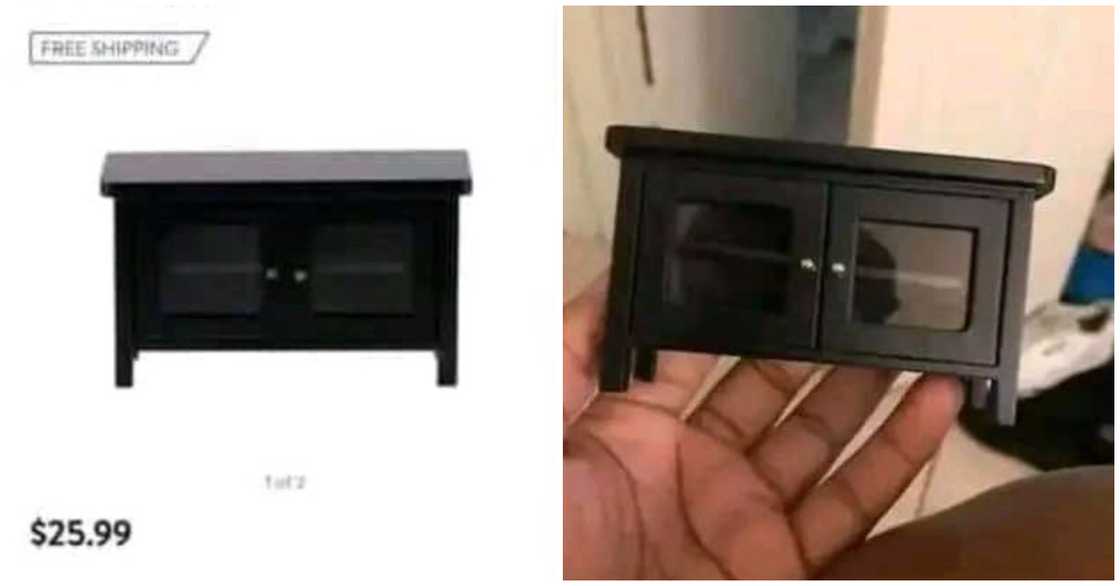 Photos of cabinet man ordered and what he got Photos of cabinet man ordered and what he got