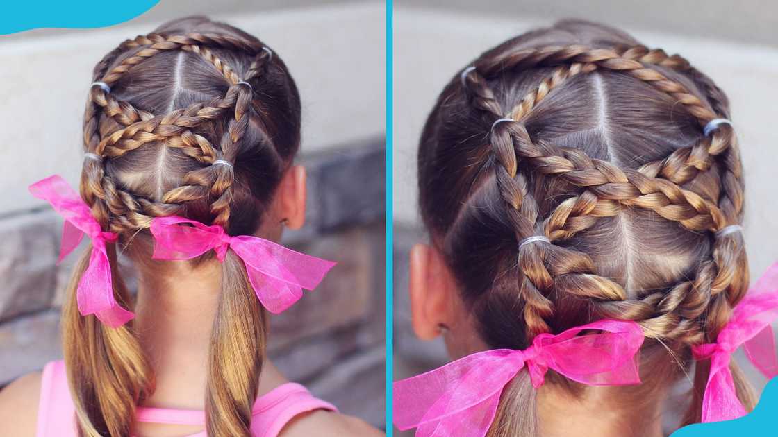 Starburst softball braids Starburst softball braids