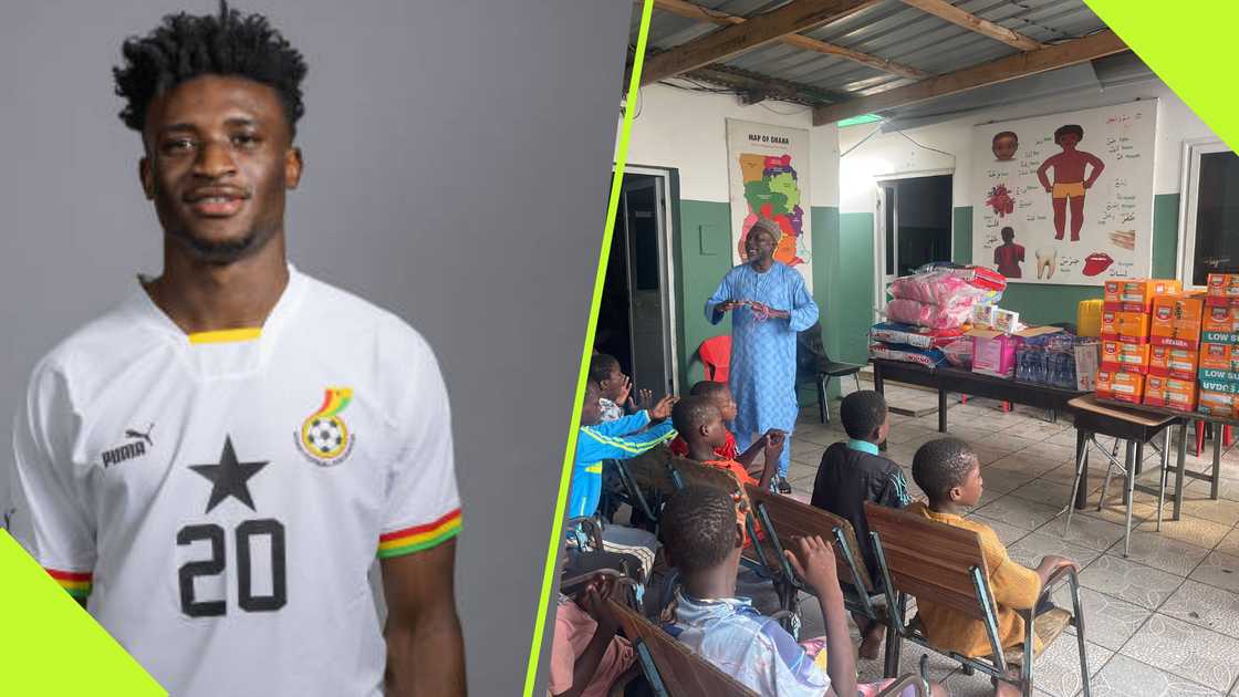 Mohammed Kudus donates to orphanages in Accra.