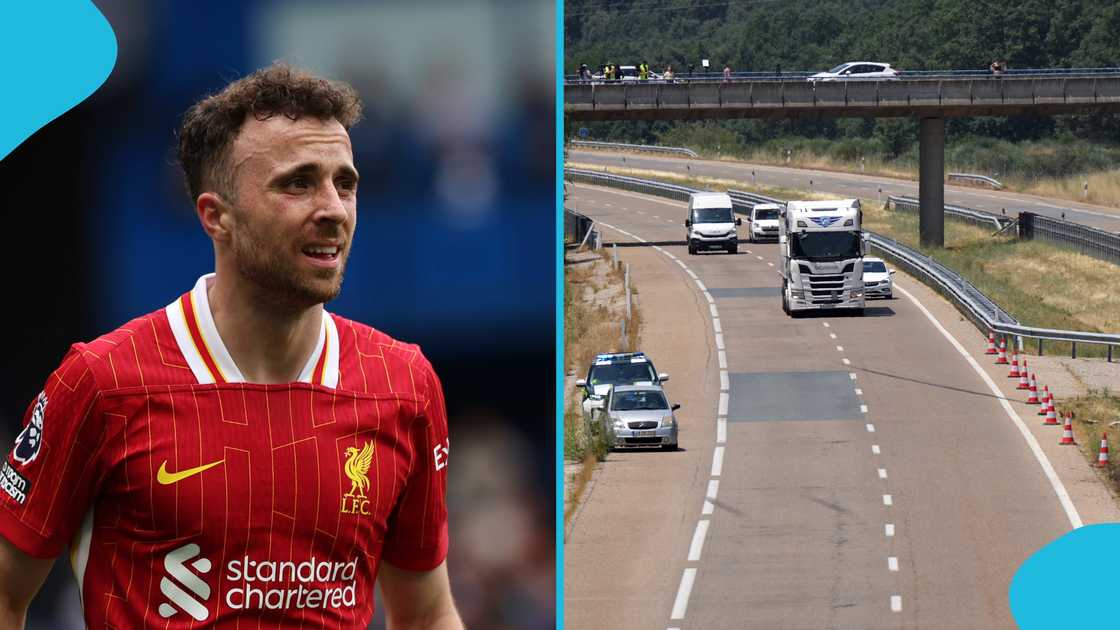 Diogo Jota, Andre Silva, Liverpool player, A-52 road, Portugal Diogo Jota, Andre Silva, Liverpool player, A-52 road, Portugal