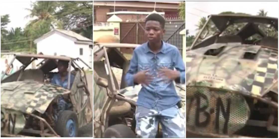 Bright Etornam Nyakpo made a car from scrap metal Bright Etornam Nyakpo made a car from scrap metal