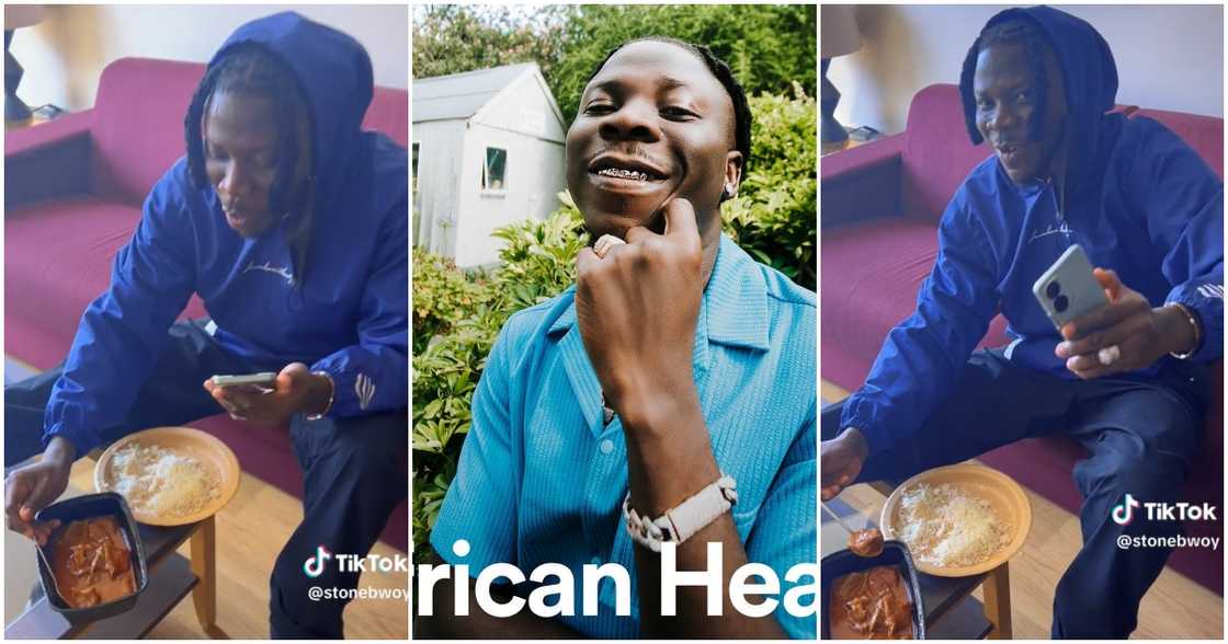 Stonebwoy eats rice Stonebwoy eats rice