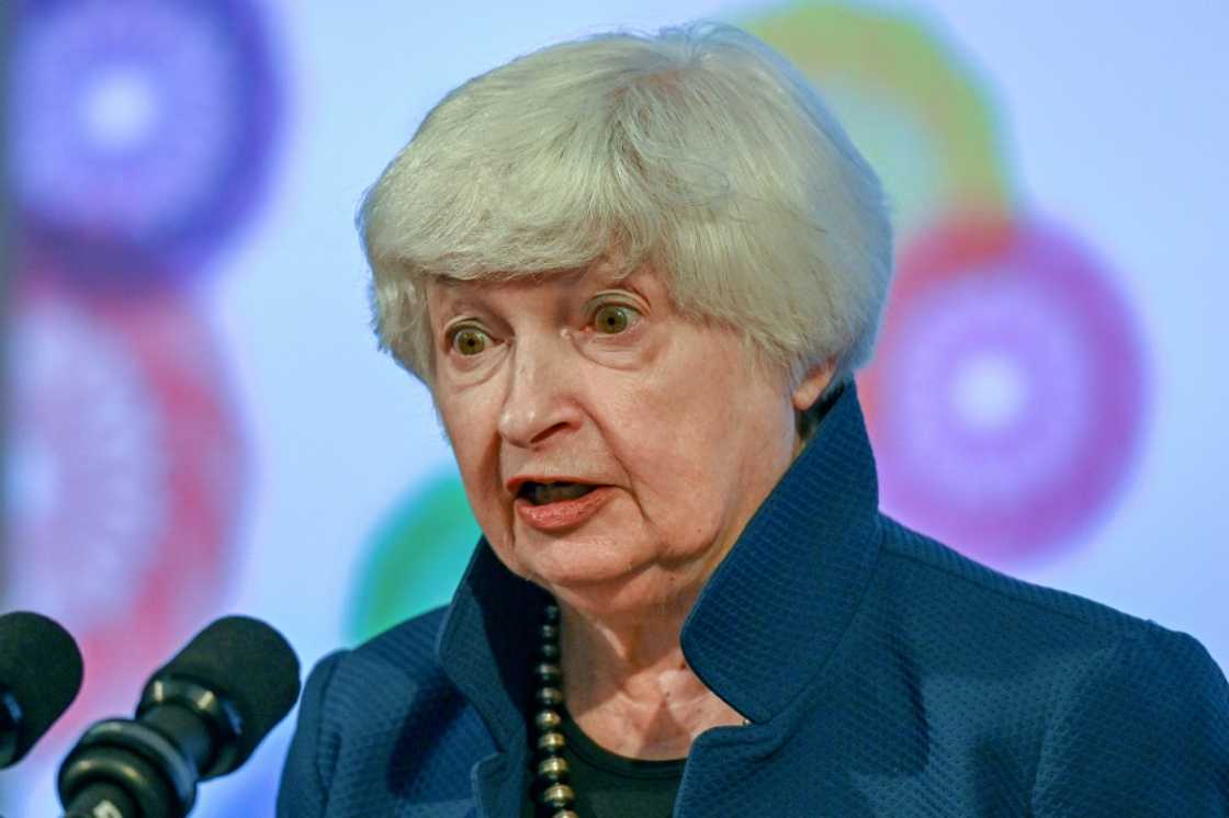 US Treasury Secretary Janet Yellen speaks ahead of meetings of G20 finance ministers and central bank chiefs in Gandhinagar in India