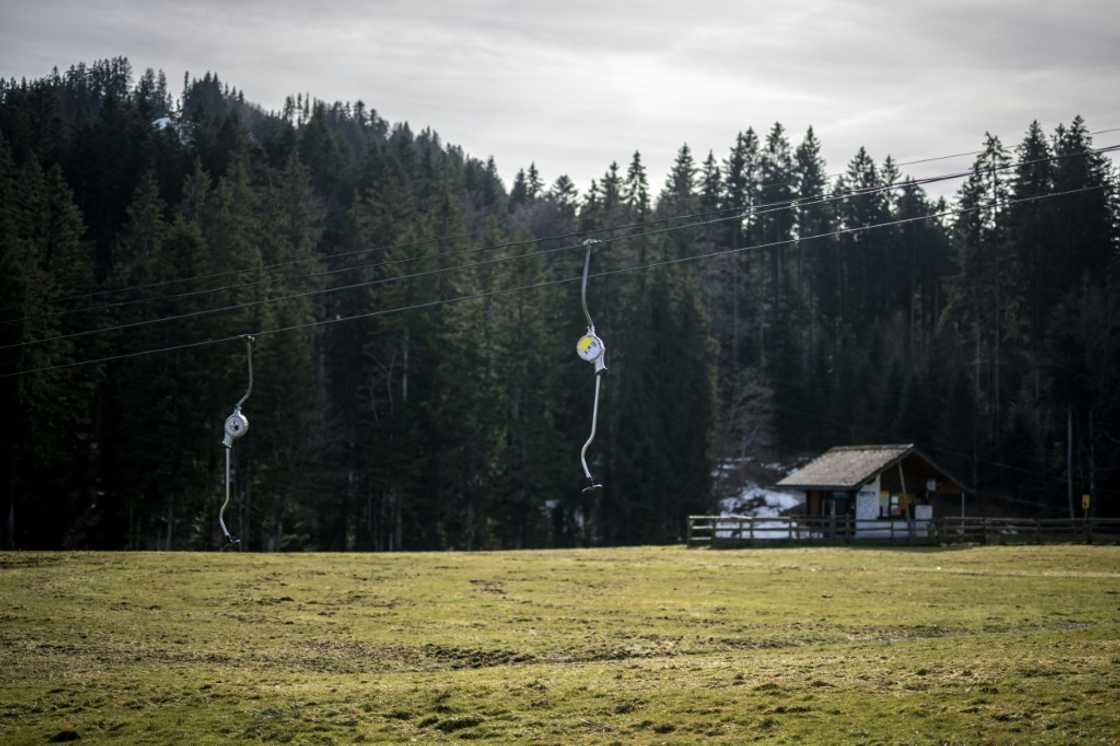 Ski lifts closed at the low-altitude resort of Les Paccots in the Swiss Pre-Alps in February 2024 due to a lack of snow Ski lifts closed at the low-altitude resort of Les Paccots in the Swiss Pre-Alps in February 2024 due to a lack of snow
