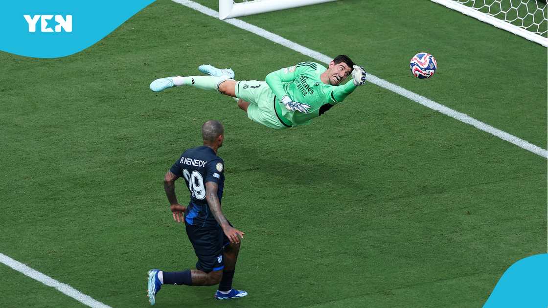 Thibaut Courtois, Real Madrid, FIFA Club World Cup, Pachuca. Thibaut Courtois, Real Madrid, FIFA Club World Cup, Pachuca.