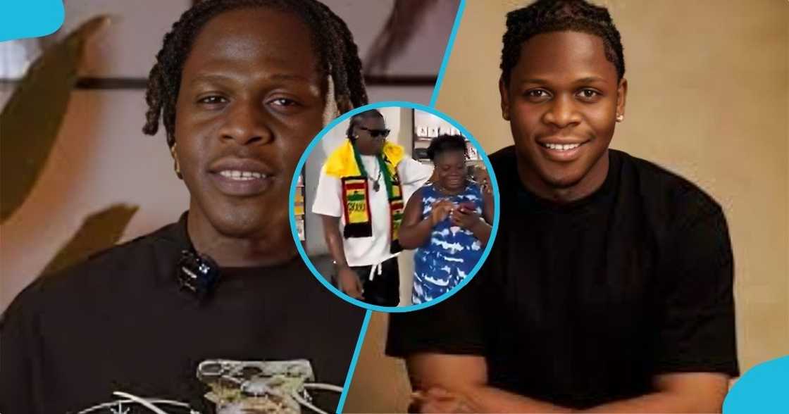 Asher kine, nigerian tiktoker, ghanaian fan, samsung phone, surprised fan, philanthropic act Asher kine, nigerian tiktoker, ghanaian fan, samsung phone, surprised fan, philanthropic act