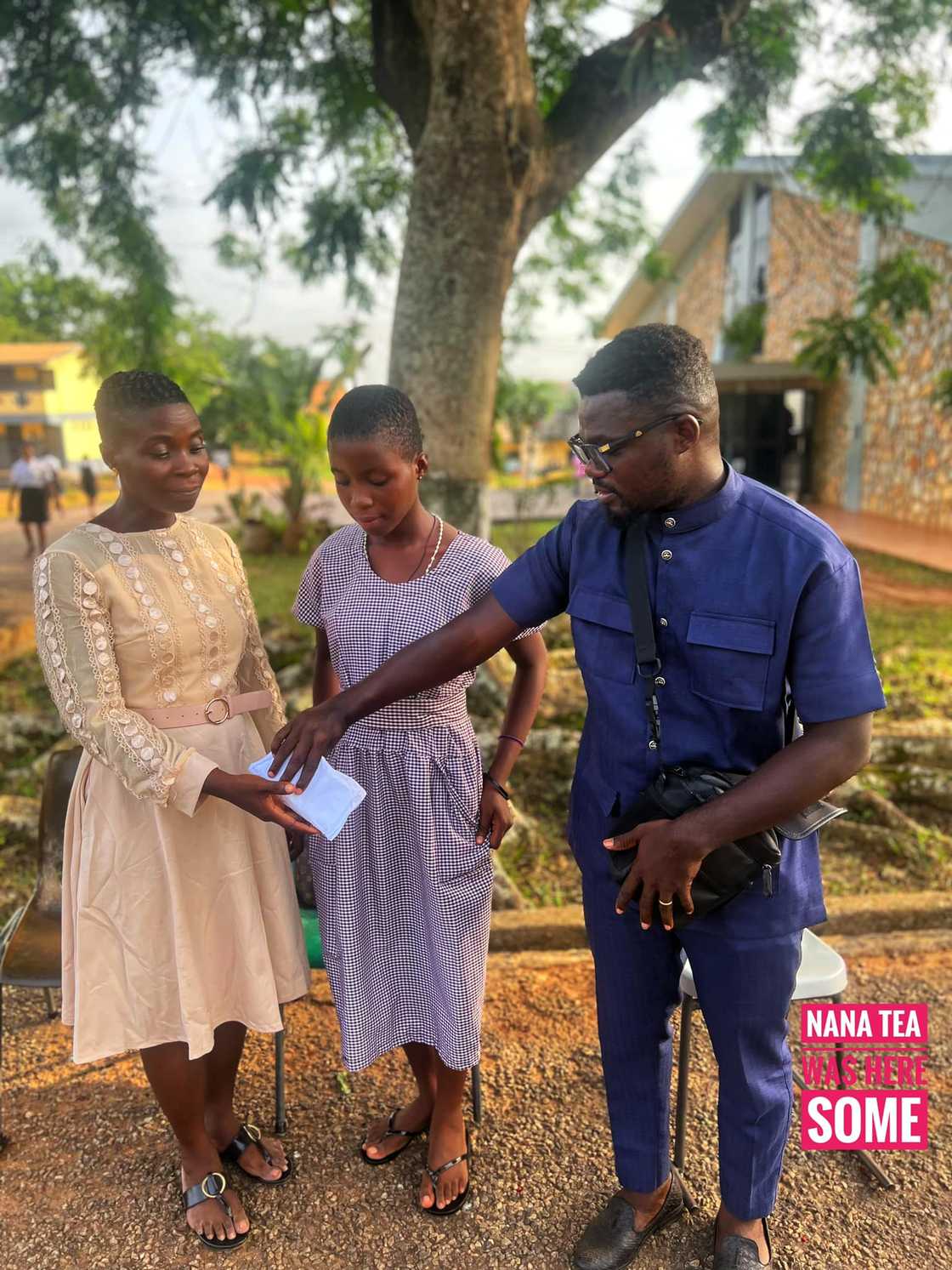 Photos of Nana Tea, BECE girl, and his mom. Photos of Nana Tea, BECE girl, and his mom.