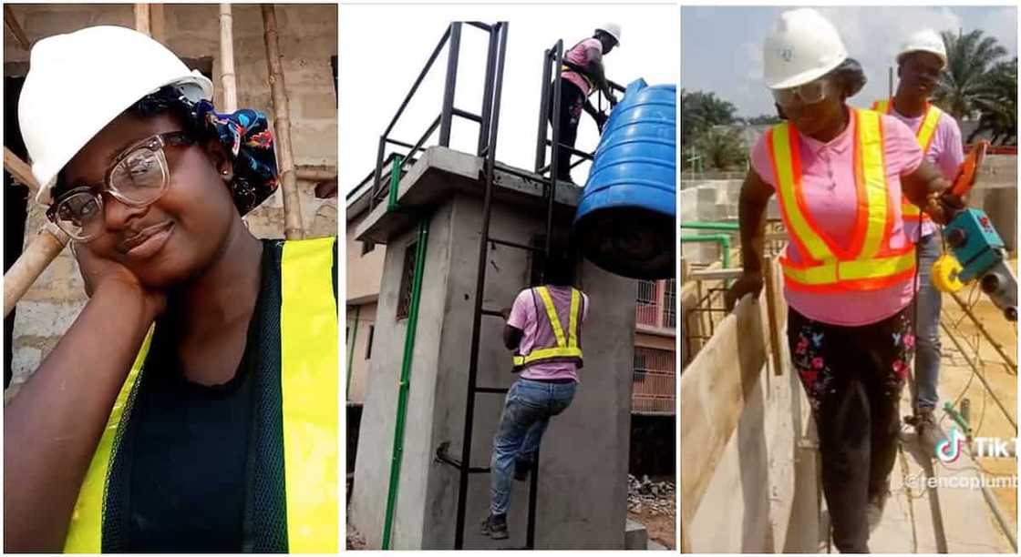 Photos of Blessing Okorare who is plumber.