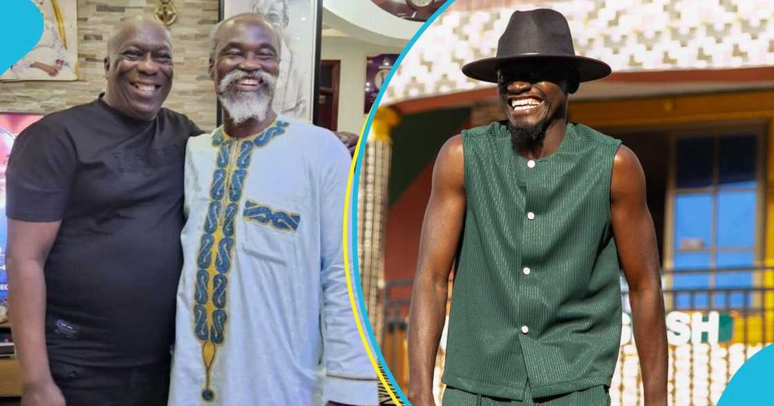 Lil Win with actors including Charles Awurum. Lil Win with actors including Charles Awurum.