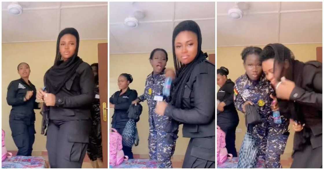 Photo of the three policewoman Photo of the three policewoman