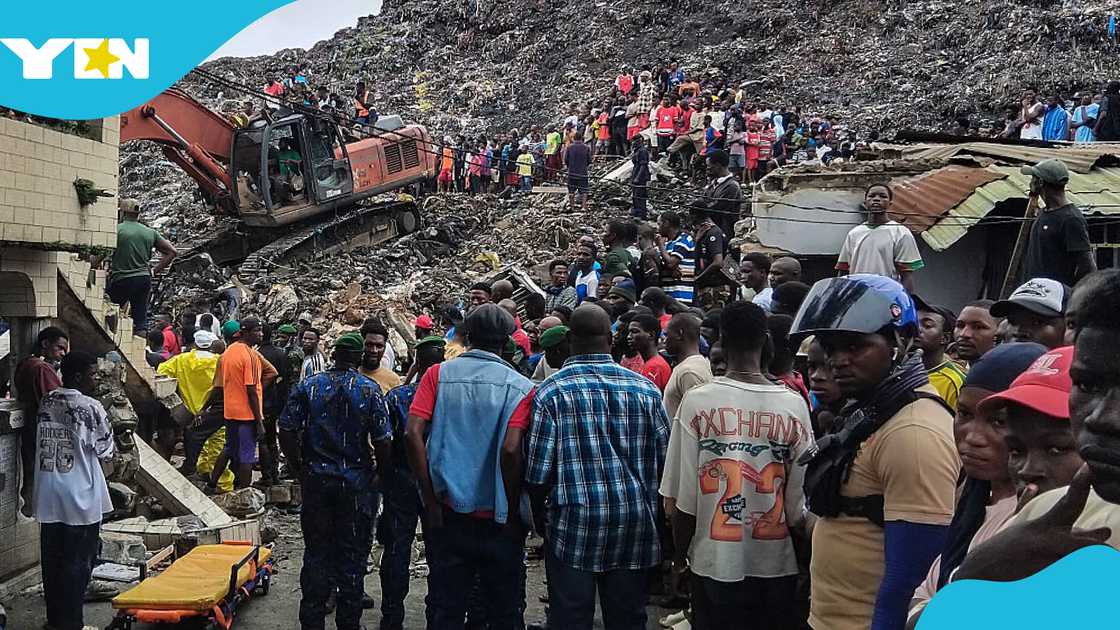 A massive waste mound collapsed onto residential homes in Conakry's Dar-es-Salam area
