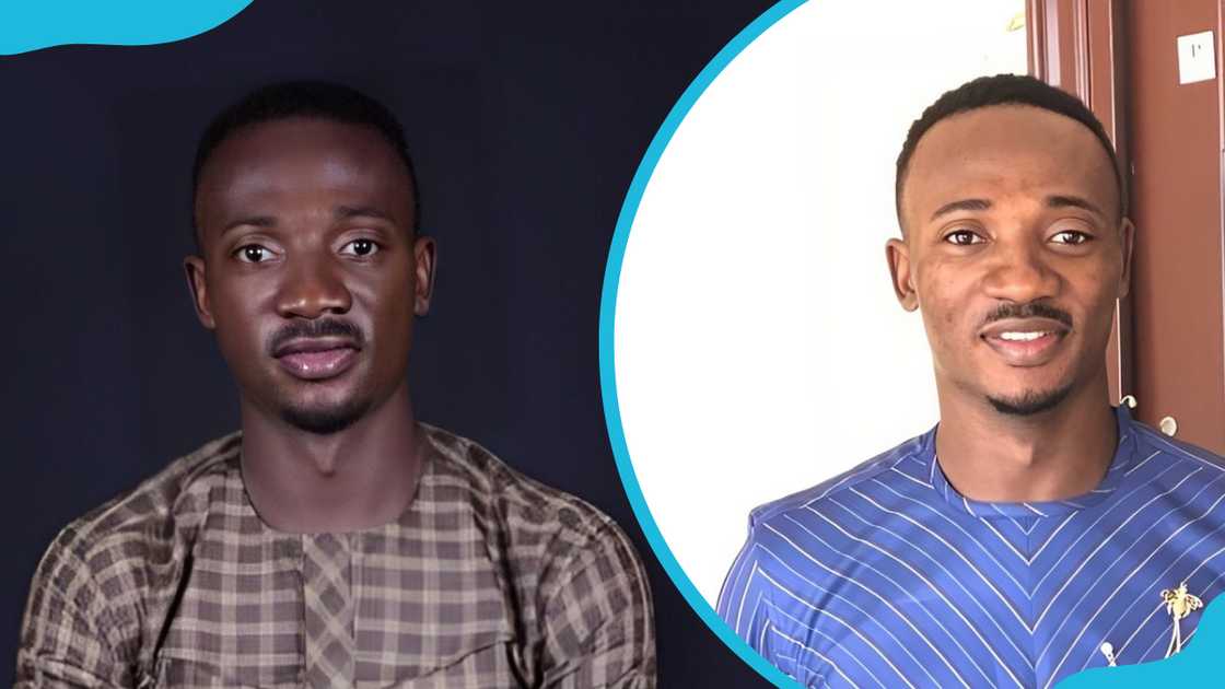 Salinko sits in a photography studio (L). Salinko is in a room (R) Salinko sits in a photography studio (L). Salinko is in a room (R)