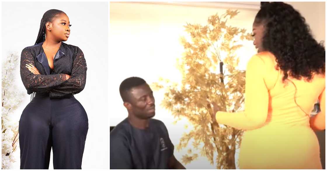 Shugati allows Kwaku Manu to hold her backside Shugati allows Kwaku Manu to hold her backside