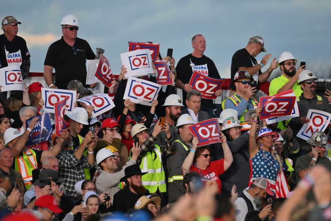 Donald Trump was campaigning alongside Republican senatorial candidate for Pennsylvania Mehmet Oz, who is in a key race for the overall battle for Congress Donald Trump was campaigning alongside Republican senatorial candidate for Pennsylvania Mehmet Oz, who is in a key race for the overall battle for Congress
