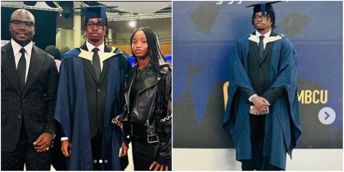 Stephen Appiah at his son's graduation Stephen Appiah at his son's graduation