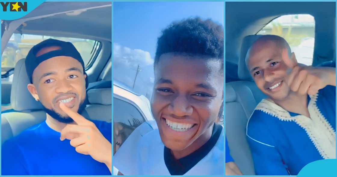 Photo of Ayew brothers and a fan Photo of Ayew brothers and a fan