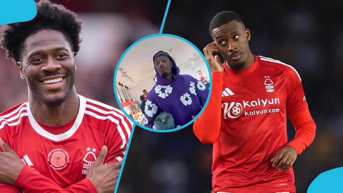 Callum Hudson-Odoi's Nigerian Teammate at Nottingham took him to the cleaners over his outfit choice. Photo credit: Visionhaus/Getty, @JoySportsGH/X and Alex Pantling/Getty. Callum Hudson-Odoi's Nigerian Teammate at Nottingham took him to the cleaners over his outfit choice. Photo credit: Visionhaus/Getty, @JoySportsGH/X and Alex Pantling/Getty.