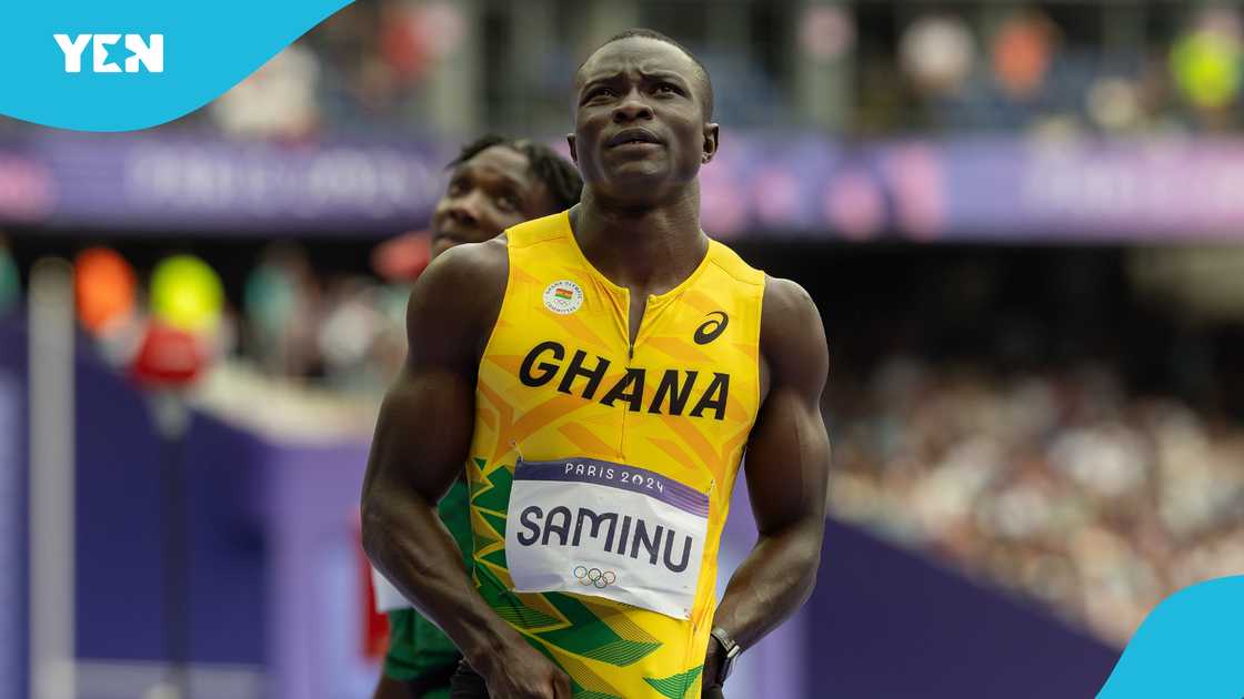 Abdul Rasheed Saminu, Paris 2024, Olympic Games, Kishane Thompson. Abdul Rasheed Saminu, Paris 2024, Olympic Games, Kishane Thompson.