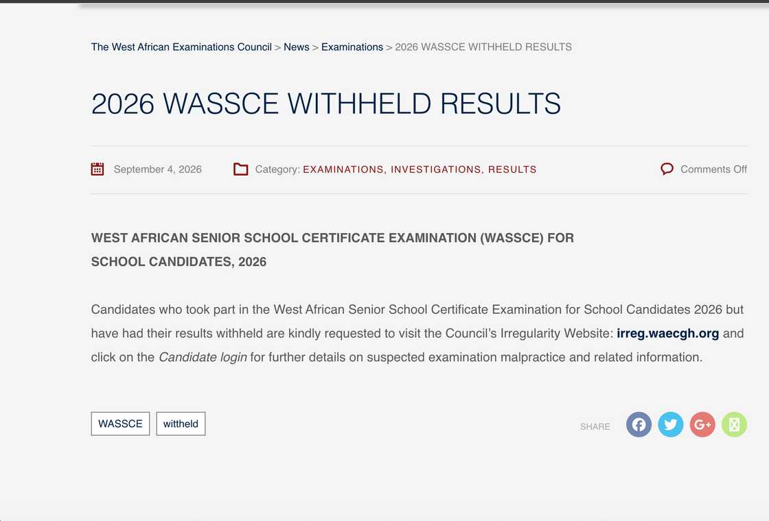 2026 WASSCE, 2026 WASSCE Results, 2026 WASSCE results cancelled, 2026 WASSCE results released, 2026 WASSCE Results delayed 2026 WASSCE, 2026 WASSCE Results, 2026 WASSCE results cancelled, 2026 WASSCE results released, 2026 WASSCE Results delayed