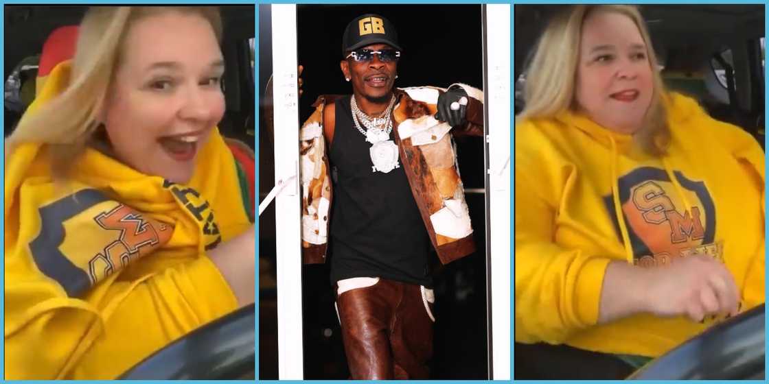 Shatta Wale, White woman, Sing, Star boy, SM fan base, Shatta Wale songs, Ghana music