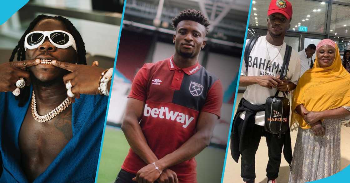 Stonebwoy, Mohammed Kudus and his mother Stonebwoy, Mohammed Kudus and his mother