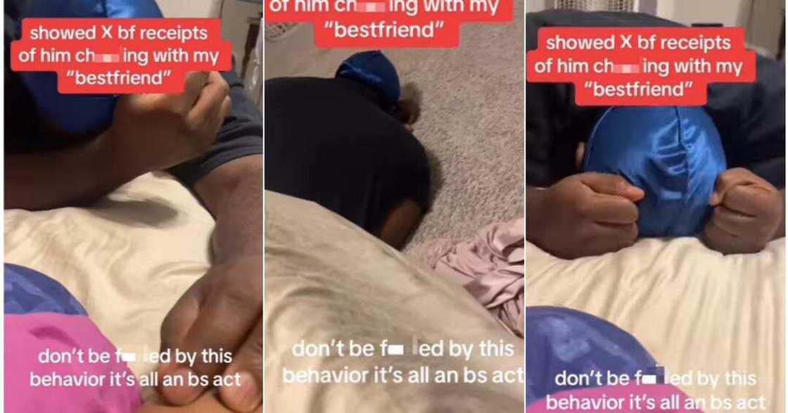 Man reacts dramatically after girlfriend confronted him for cheating