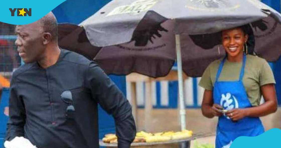 IGP excites roasted plantain seller