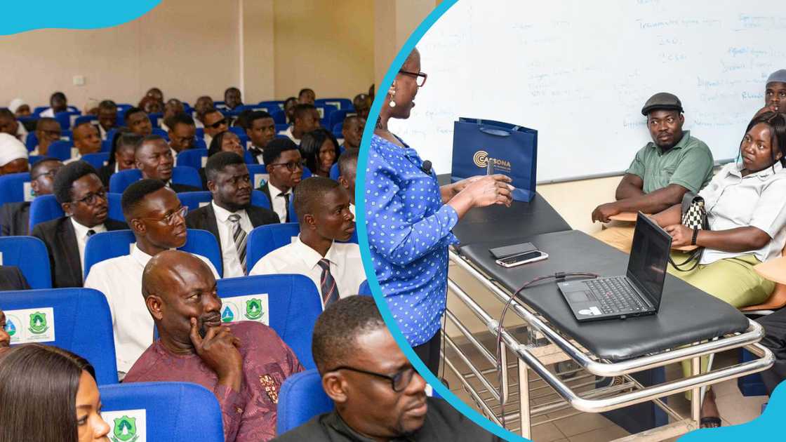 UDS graduate students listening to a lecture and others attending a presentation meeting UDS graduate students listening to a lecture and others attending a presentation meeting