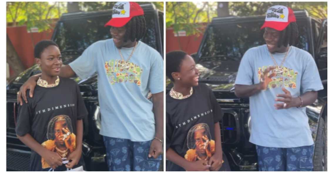 Stonebwoy gifts young girl some Tecno products Stonebwoy gifts young girl some Tecno products