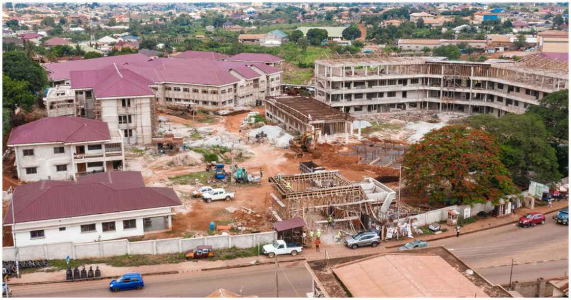 An aerial view of the creative arts school An aerial view of the creative arts school