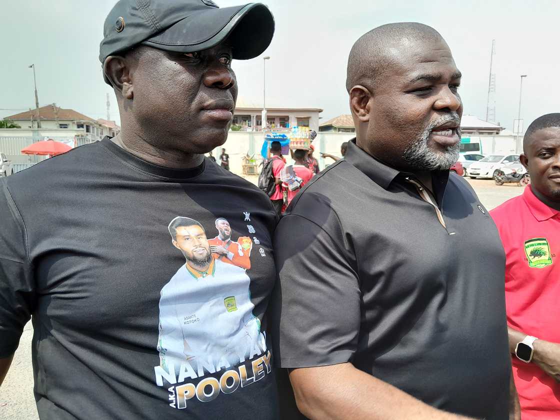Former Kotoko NCC chairman Christopher Damenya and a section of the club's supporters seen at the one-week ceremony of the late Pooley on Sunday, February 16 in Kumasi Former Kotoko NCC chairman Christopher Damenya and a section of the club's supporters seen at the one-week ceremony of the late Pooley on Sunday, February 16 in Kumasi