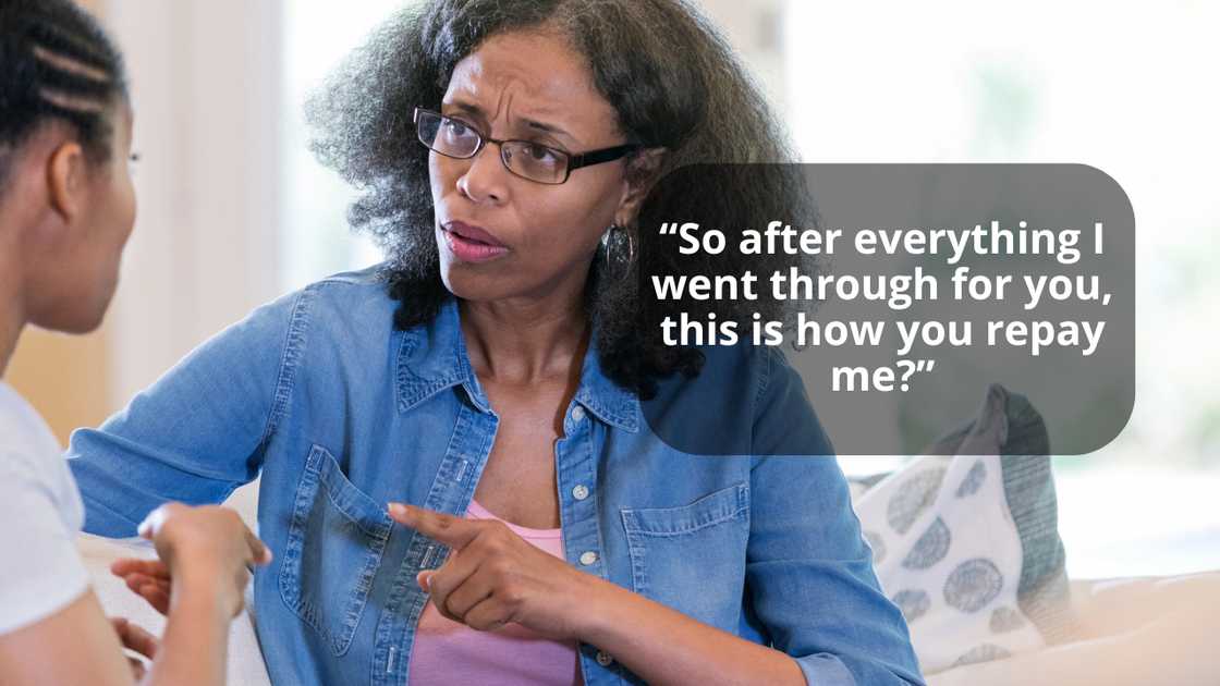 A mother and her adult daughter are arguing A mother and her adult daughter are arguing