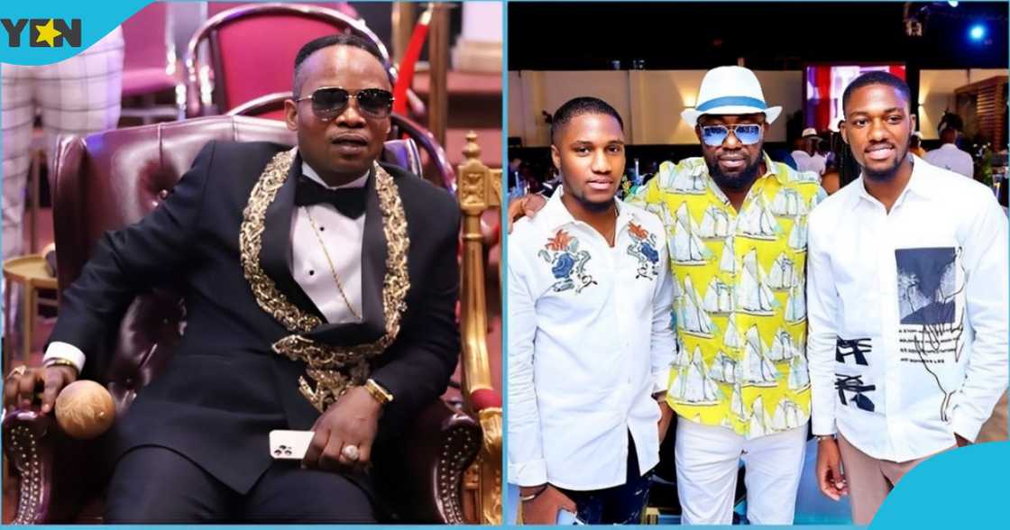 Photo of Bishop Salifu Amoako, Osei Despite and his son. Photo of Bishop Salifu Amoako, Osei Despite and his son.