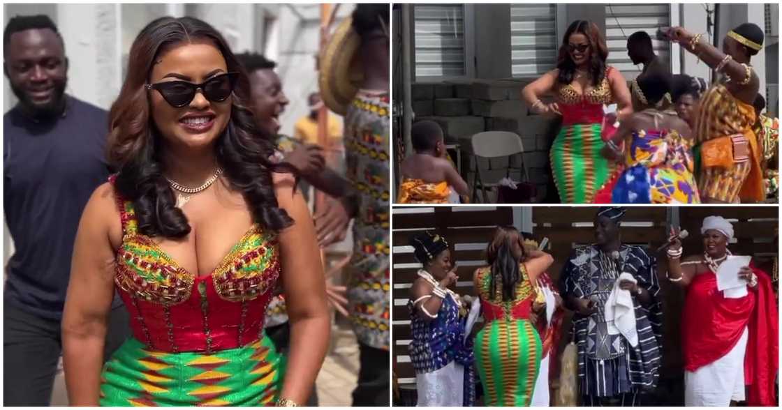 Nana Ama McBrown wears kente at Onua TV Durbar