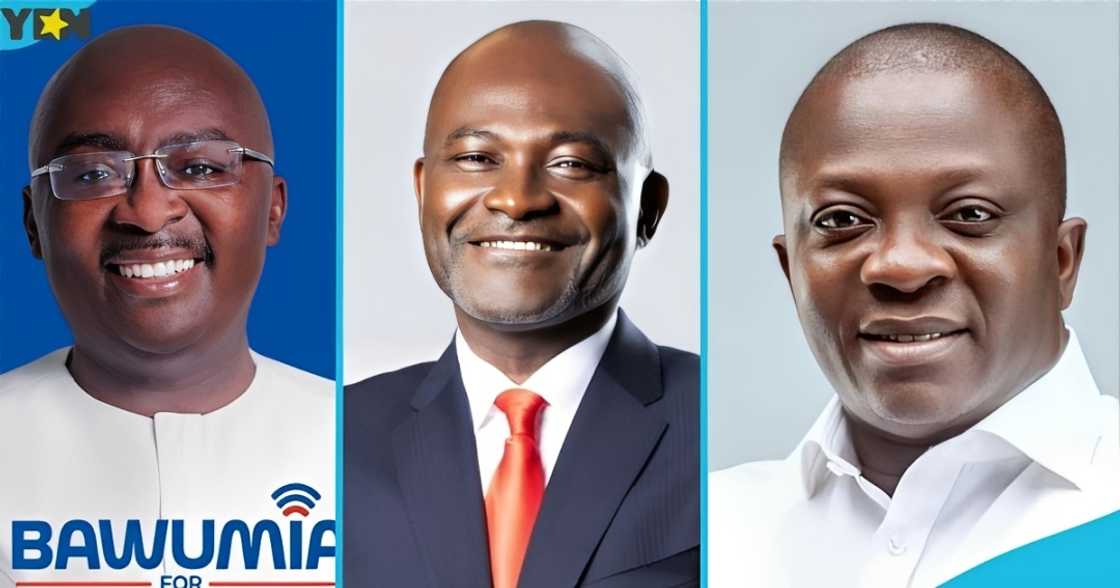 Dr Mahamudu Bawumia, Kennedy Agaypong, Bryan Acheampong, NPP, flagbearer race, Global InfoAnalytics poll. Dr Mahamudu Bawumia, Kennedy Agaypong, Bryan Acheampong, NPP, flagbearer race, Global InfoAnalytics poll.