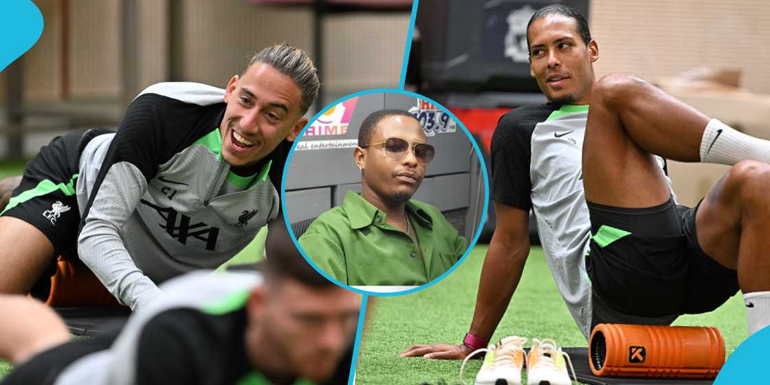 Liverpool players play Kelvyn Boy's Down Flat at training Liverpool players play Kelvyn Boy's Down Flat at training