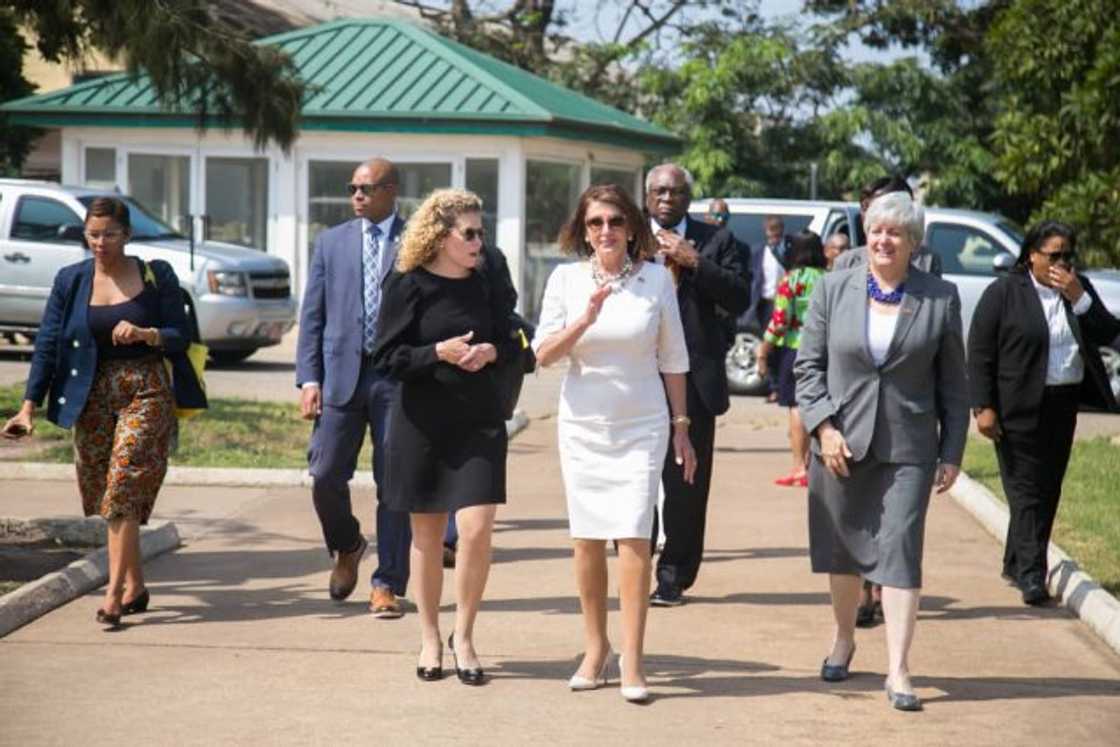 Pelosi, delegation pay homage at Kwame Nkrumah Memorial Park