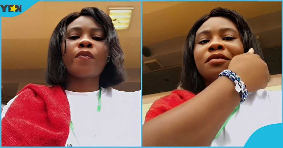 A photo of a fresh university graduate who recently became a national service personnel. A photo of a fresh university graduate who recently became a national service personnel.