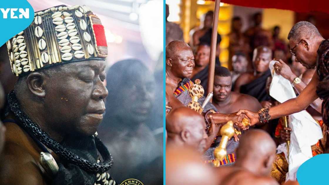 Otumfuo, Asantehene Gets Emotional as He Mourns Mamponghene, Photos Break Hearts Otumfuo, Asantehene Gets Emotional as He Mourns Mamponghene, Photos Break Hearts