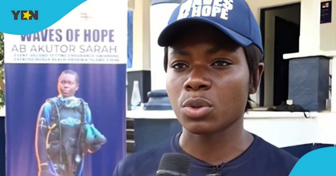 Precious Sarah Akutor, ghana, able seaman 2, swimming, record breaking, naval officer