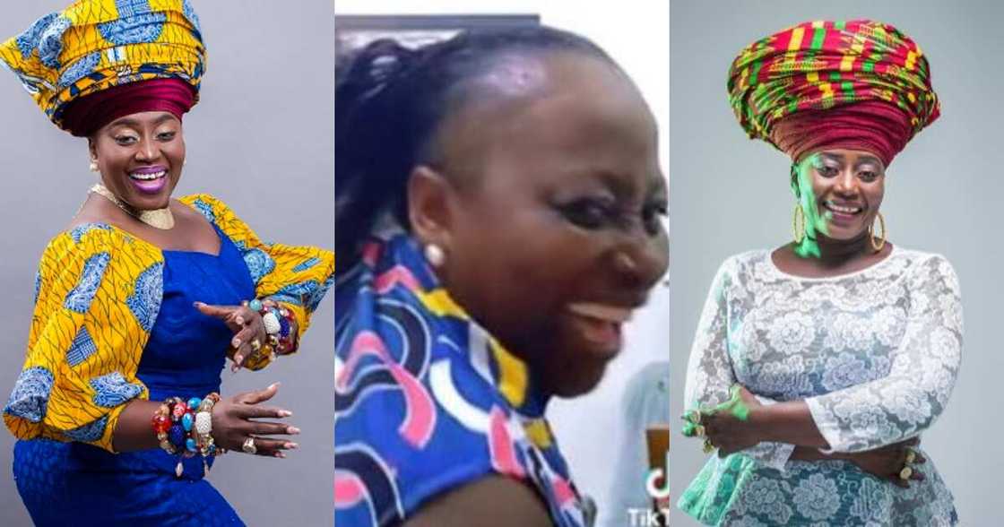 Akumaa Mama Zimbi Looks Unrecognisable After Taking off Heavy Scarf After many Years Akumaa Mama Zimbi Looks Unrecognisable After Taking off Heavy Scarf After many Years