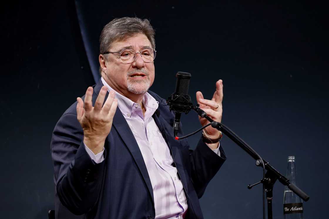 Tom Nichols speaks on stage during the "Radio Atlantic: Live" panel for The Atlantic Festival in Washington, DC